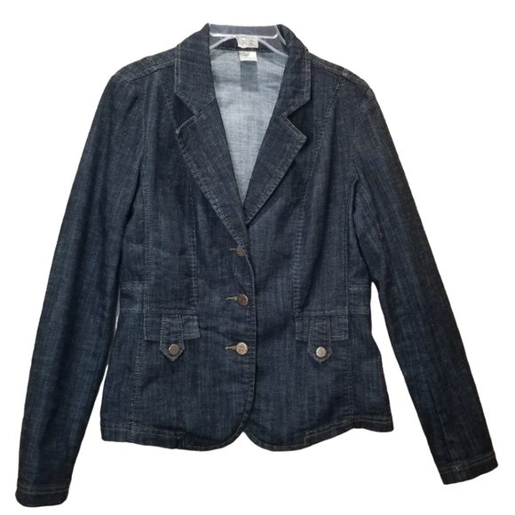 Cache Denim Jacket (Blazer Style, Size M) - Picture 1 of 13
